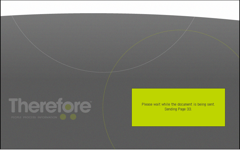 Progress message on MFP device