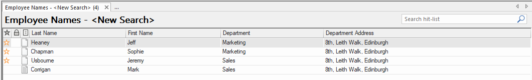 Search results in a category.