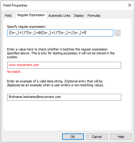 Image showing an example of a regular expression