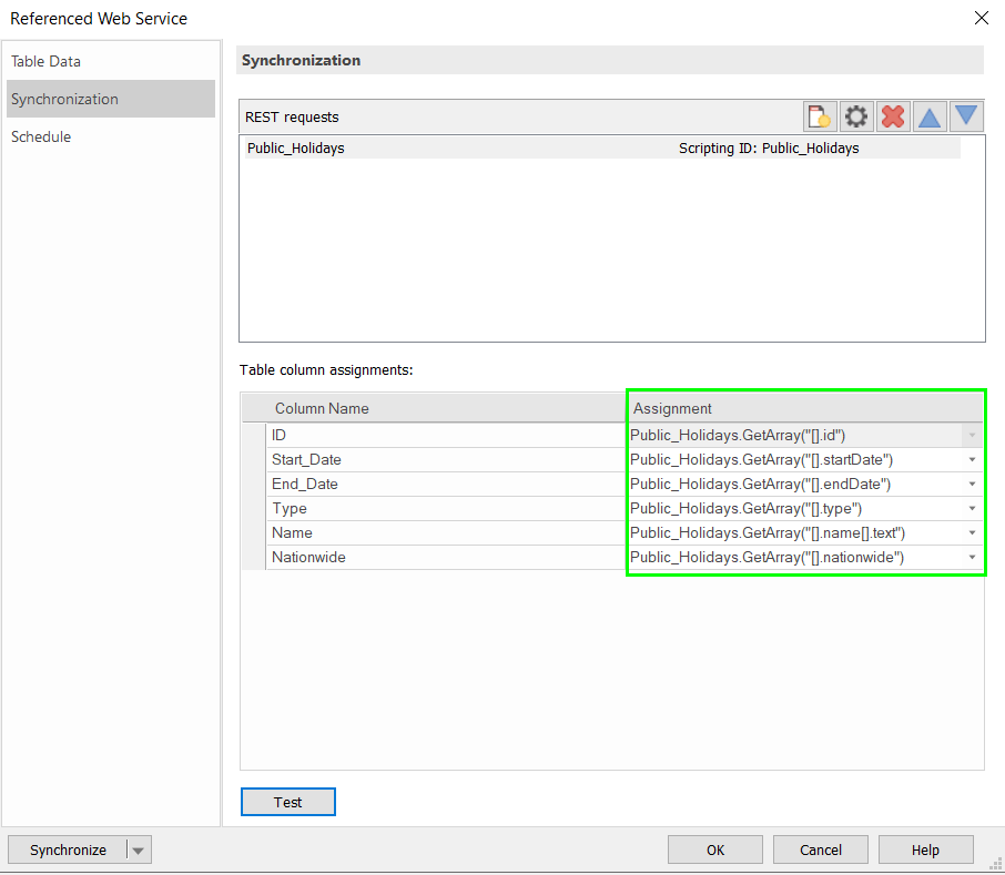 Image showing index data matching