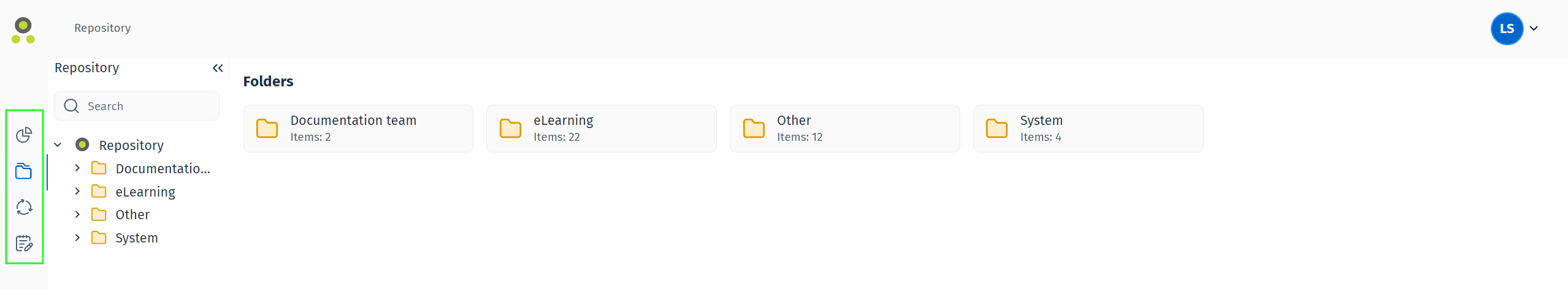 Image illustrant la page d'accueil qui indique l'emplacement du menu latéral à gauche