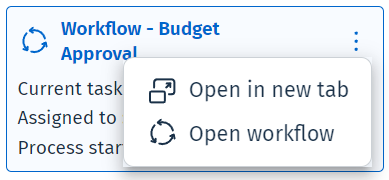 Image illustrant le menu contextuel qui s'affiche lorsque l'utilisateur clique sur l'icône points de suspension verticaux.