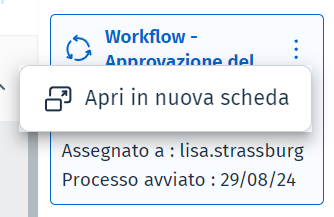 Immagine che mostra il menu di scelta rapida visualizzato facendo clic sull'icona dei puntini verticali Immagine che mostra il menu di scelta rapida visualizzato facendo clic sull'icona dei puntini verticali